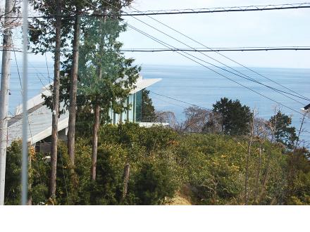 伊東市宇佐美・海一望の未入居別荘：眺望