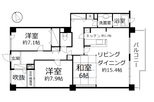 サンヴェール熱海伊豆山　上層階から海を望む3LDK