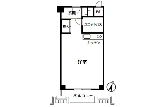 紅葉ガ丘ガーデンハイツB棟　セカンドハウスにおすすめ　5階1R