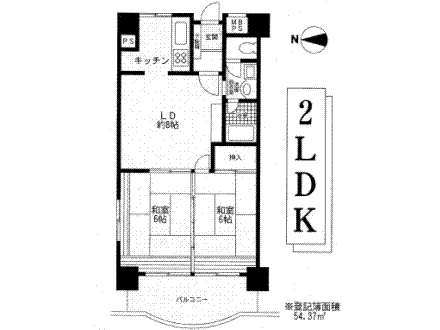 湯河原町宮上・エクセレントプラザ湯河原参番館：間取り